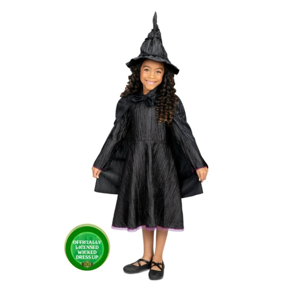 Wicked Deluxe Elphaba Black Dress Costume Girls Child Dress Up Size 4-6X